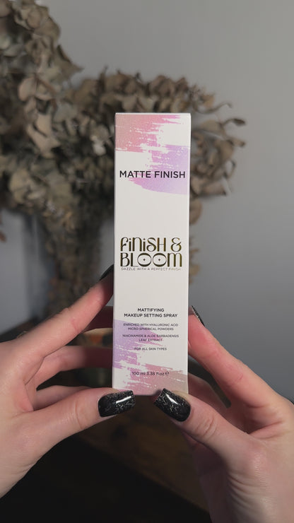 Finish&Bloom Mattifying Makeup Setting Spray | Long-Lasting, Oil-Control Finish